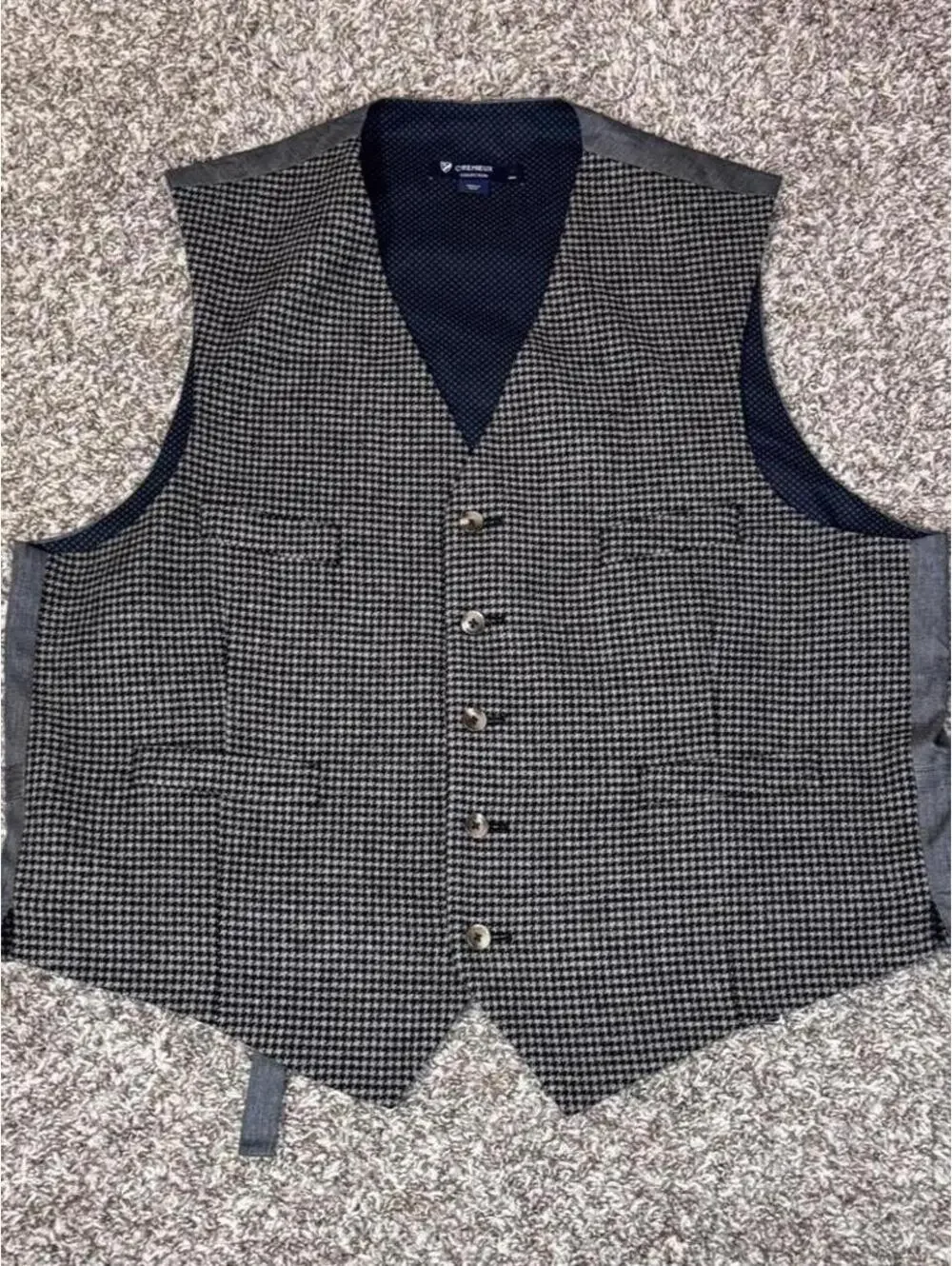 ⚜️ CREMIEUX BOND STREET COLLECTION HOUNDSTOOTH VEST